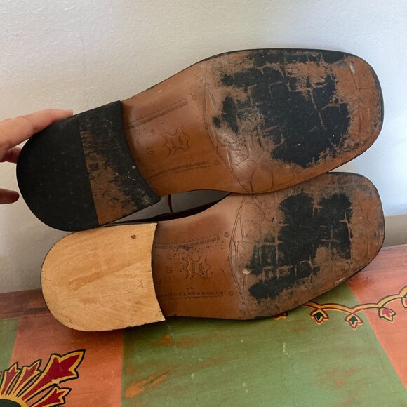 Moretti Collezione Italia Men's Leather Lace-up Dress Shoes, Size 10, Brown Croc - Picture 14 of 16